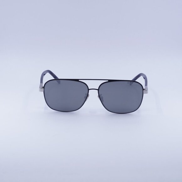 Berluti BL40004U 01C Sunglasses Silver/Blue Square Frame, Silver Lenses - Picture 2 of 9